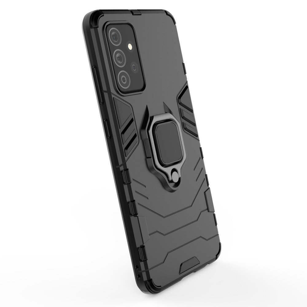 Ring Armor Case Kickstand Tough Rugged Cover, mallille Samsung Galaxy A72 4G, musta hinta ja tiedot | Puhelimen kuoret ja kotelot | hobbyhall.fi