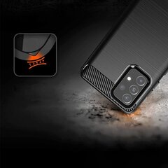 Hurtel Carbon Case mallille Samsung Galaxy A72 4G, musta hinta ja tiedot | Puhelimen kuoret ja kotelot | hobbyhall.fi