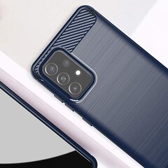 Hurtel Carbon Case mallille Samsung Galaxy A72 4G, sininen hinta ja tiedot | Puhelimen kuoret ja kotelot | hobbyhall.fi