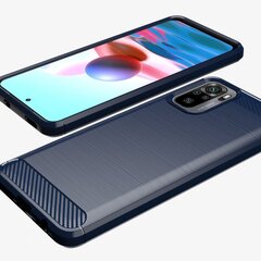 Hurtel Carbon Case mallille Xiaomi Redmi Note 10 5G, musta hinta ja tiedot | Puhelimen kuoret ja kotelot | hobbyhall.fi