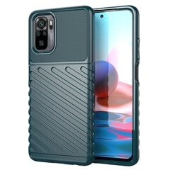 Thunder Case Flexible Tough Rugged Cover TPU Case, mallille Xiaomi Redmi Note 10 / Redmi Note 10S, vihreä hinta ja tiedot | Puhelimen kuoret ja kotelot | hobbyhall.fi