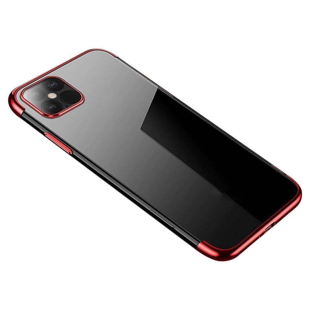 Hurtel Clear Color Case mallille Samsung Galaxy S21 Ultra 5G, punainen hinta ja tiedot | Puhelimen kuoret ja kotelot | hobbyhall.fi