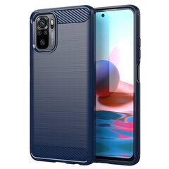 Hurtel Carbon Case mallille Xiaomi Redmi Note 10 / Redmi Note 10S, sininen hinta ja tiedot | Puhelimen kuoret ja kotelot | hobbyhall.fi