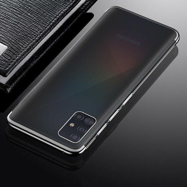 Hurtel Clear Color Case mallille Samsung Galaxy A72 4G, musta hinta ja tiedot | Puhelimen kuoret ja kotelot | hobbyhall.fi