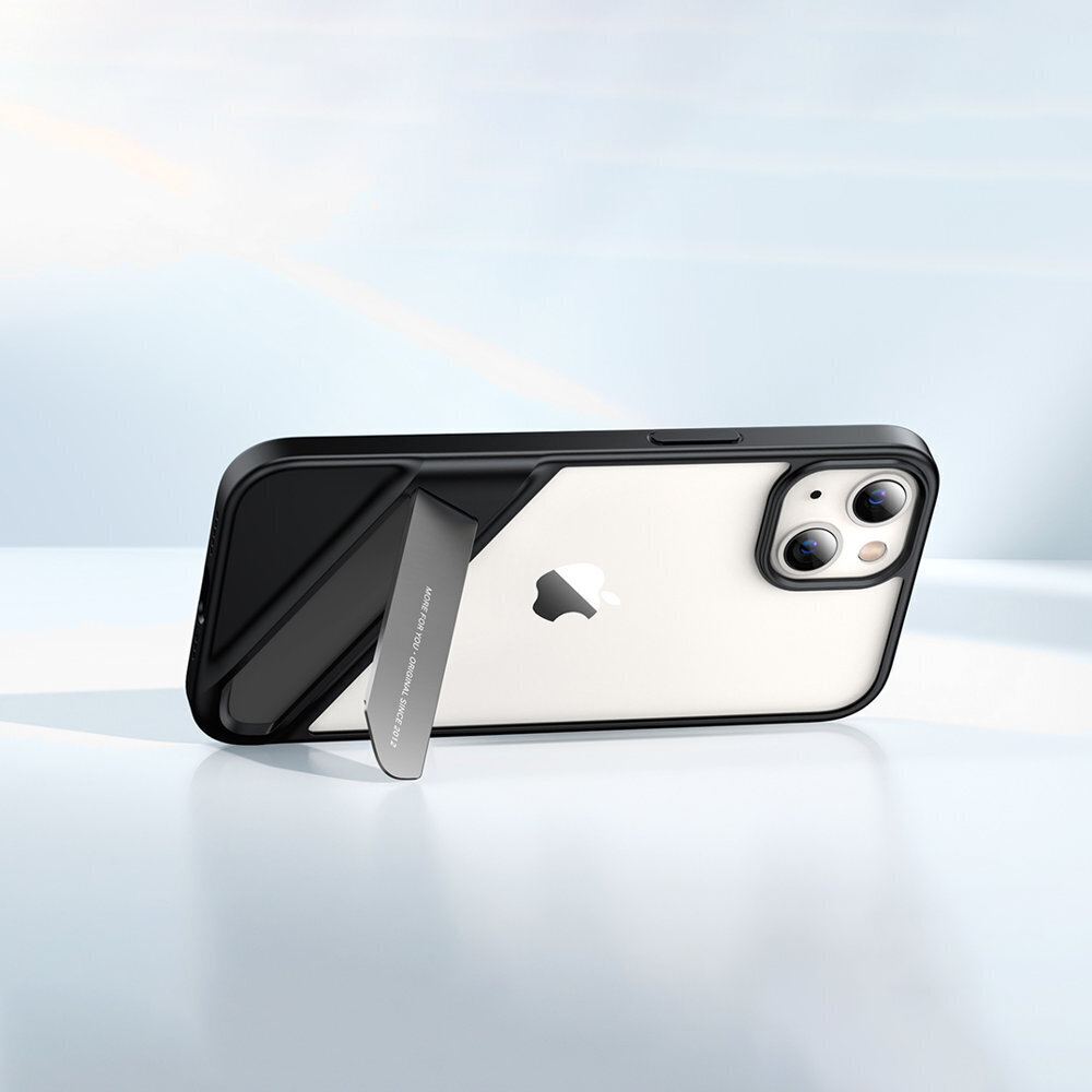 Ugreen Fusion Kickstand Case Hard Cover with Gel Frame and Stand, mallille iPhone 13, musta hinta ja tiedot | Puhelimen kuoret ja kotelot | hobbyhall.fi