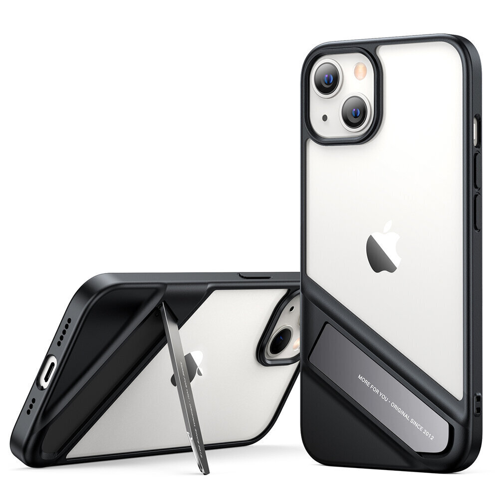 Ugreen Fusion Kickstand Case Hard Cover with Gel Frame and Stand, mallille iPhone 13, musta hinta ja tiedot | Puhelimen kuoret ja kotelot | hobbyhall.fi