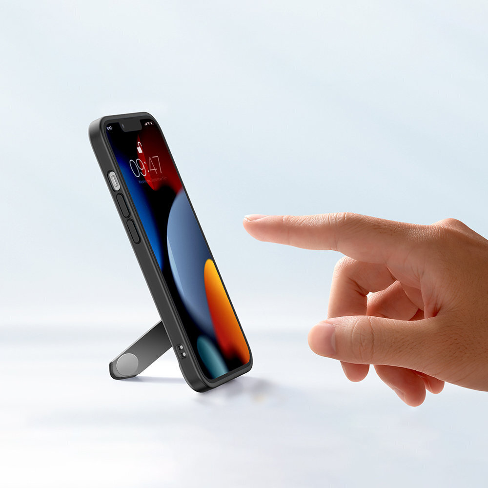 Ugreen Fusion Kickstand Case Hard Cover with Gel Frame and Stand, mallille iPhone 13 Pro, musta hinta ja tiedot | Puhelimen kuoret ja kotelot | hobbyhall.fi