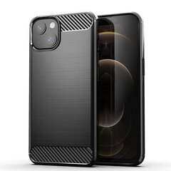 Hurtel Carbon Case mallille iPhone 13, musta hinta ja tiedot | Puhelimen kuoret ja kotelot | hobbyhall.fi