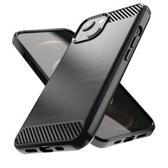 Hurtel Carbon Case mallille iPhone 13, musta hinta ja tiedot | Puhelimen kuoret ja kotelot | hobbyhall.fi