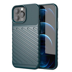 Thunder Case Flexible Tough Rugged Cover TPU Case, mallille iPhone 13 Pro Max, vihreä hinta ja tiedot | Puhelimen kuoret ja kotelot | hobbyhall.fi