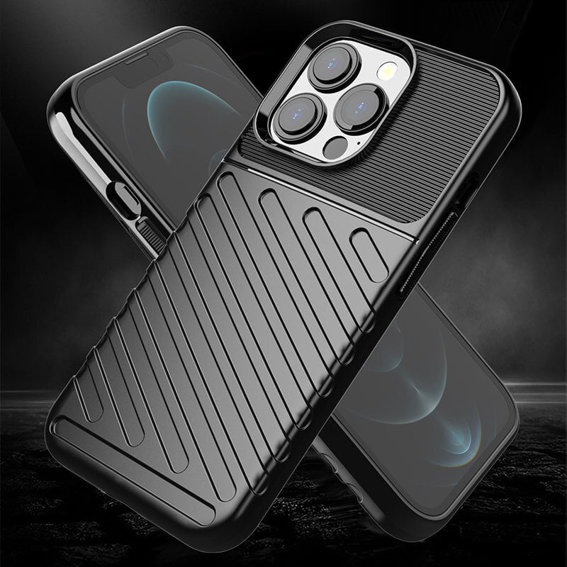 Thunder Case Flexible Tough Rugged Cover TPU Case, mallille iPhone 13 Pro, vihreä hinta ja tiedot | Puhelimen kuoret ja kotelot | hobbyhall.fi