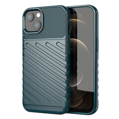 Thunder Case Flexible Tough Rugged Cover TPU Case, mallille iPhone 13, vihreä hinta ja tiedot | Puhelimen kuoret ja kotelot | hobbyhall.fi