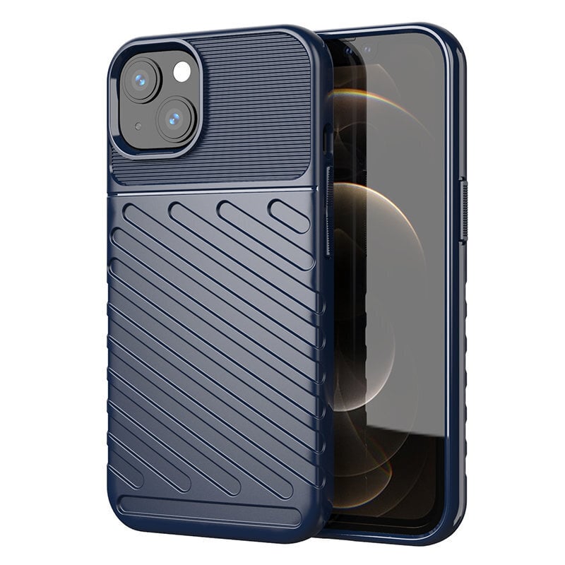 Thunder Case Flexible Tough Rugged Cover TPU Case, mallille iPhone 13, sininen hinta ja tiedot | Puhelimen kuoret ja kotelot | hobbyhall.fi