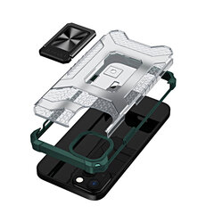 Hurtel Crystal Ring Case mallille iPhone 13 mini, vihreä hinta ja tiedot | Puhelimen kuoret ja kotelot | hobbyhall.fi