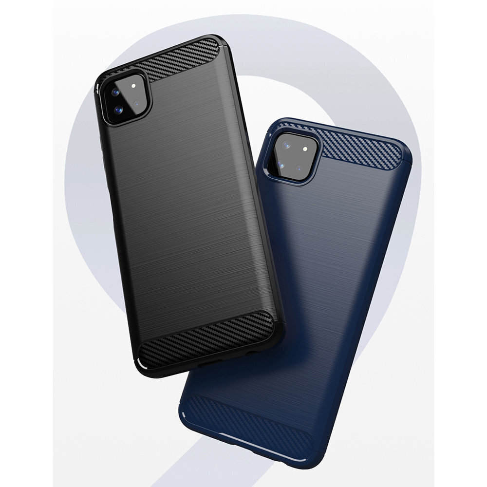 Hurtel Carbon Case mallille Samsung Galaxy A22 5G, musta hinta ja tiedot | Puhelimen kuoret ja kotelot | hobbyhall.fi