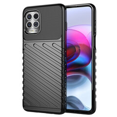 Thunder Case Flexible Tough Rugged Cover TPU Case, mallille Motorola Moto G100 / Edge S, musta hinta ja tiedot | Puhelimen kuoret ja kotelot | hobbyhall.fi