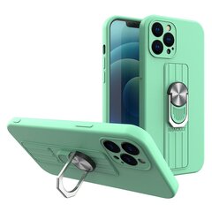 Ring Case silicone case with finger grip and stand, mallille iPhone 11 Pro, vihreä hinta ja tiedot | Puhelimen kuoret ja kotelot | hobbyhall.fi