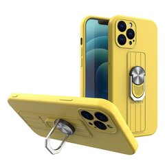 Ring Case silicone case with finger grip and stand, mallille iPhone 11 Pro, keltainen hinta ja tiedot | Puhelimen kuoret ja kotelot | hobbyhall.fi