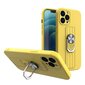 Ring Case silicone case with finger grip and stand, mallille iPhone 11 Pro Max, keltainen hinta ja tiedot | Puhelimen kuoret ja kotelot | hobbyhall.fi