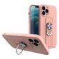 Ring Case silicone case with finger grip and stand, mallille iPhone 12 Pro, pinkki hinta ja tiedot | Puhelimen kuoret ja kotelot | hobbyhall.fi