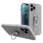 Ring Case silicone case with finger grip and stand, mallille iPhone 13 mini, hopea hinta ja tiedot | Puhelimen kuoret ja kotelot | hobbyhall.fi