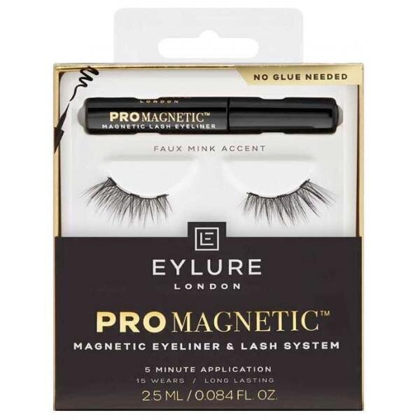 Eylure Pro Magnetic Faux Mink Volume -magneettiset tekoripset nestemäisellä silmänrajauskynällä hinta ja tiedot | Irtoripset ja ripsentaivuttimet | hobbyhall.fi