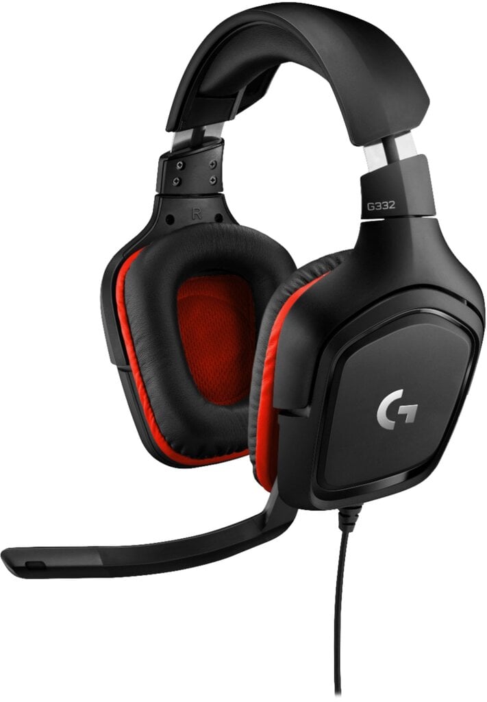 Logitech G332 Black Red hinta ja tiedot | Kuulokkeet | hobbyhall.fi