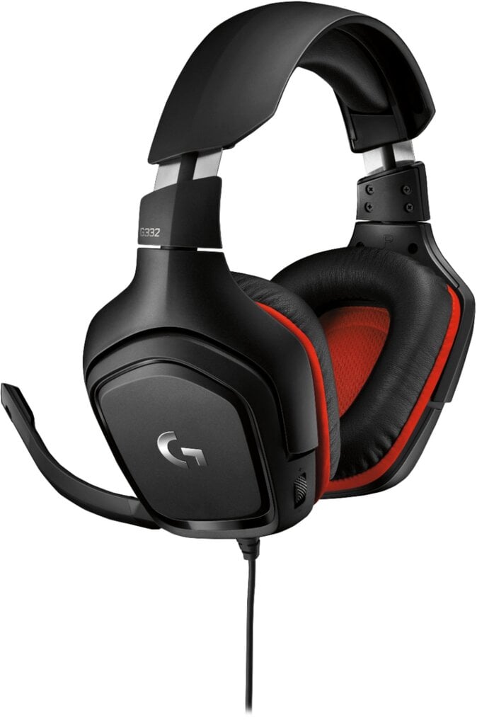 Logitech G332 Black Red hinta ja tiedot | Kuulokkeet | hobbyhall.fi