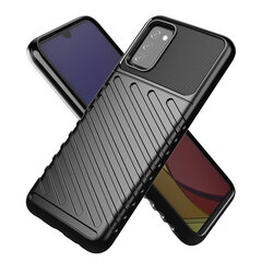 Thunder Case Flexible Tough Rugged Cover TPU Case, mallille Samsung Galaxy A03s, musta hinta ja tiedot | Puhelimen kuoret ja kotelot | hobbyhall.fi