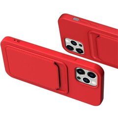 Hurtel Card Case mallille iPhone XS Max, punainen hinta ja tiedot | Puhelimen kuoret ja kotelot | hobbyhall.fi