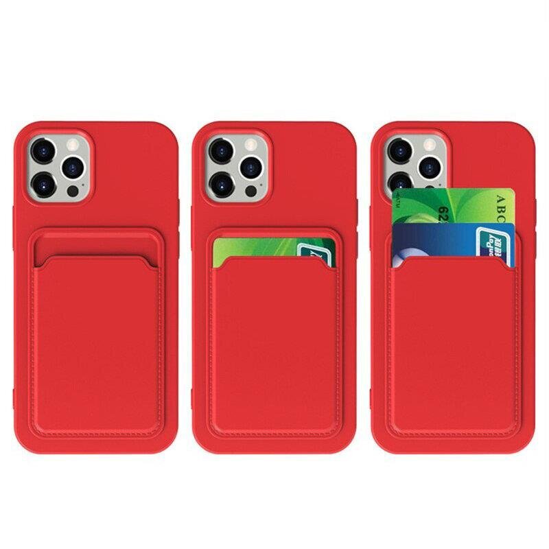 Hurtel Card Case mallille iPhone 11 Pro Max, punainen hinta ja tiedot | Puhelimen kuoret ja kotelot | hobbyhall.fi