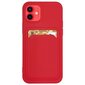 Hurtel Card Case mallille iPhone 13 mini, punainen hinta ja tiedot | Puhelimen kuoret ja kotelot | hobbyhall.fi