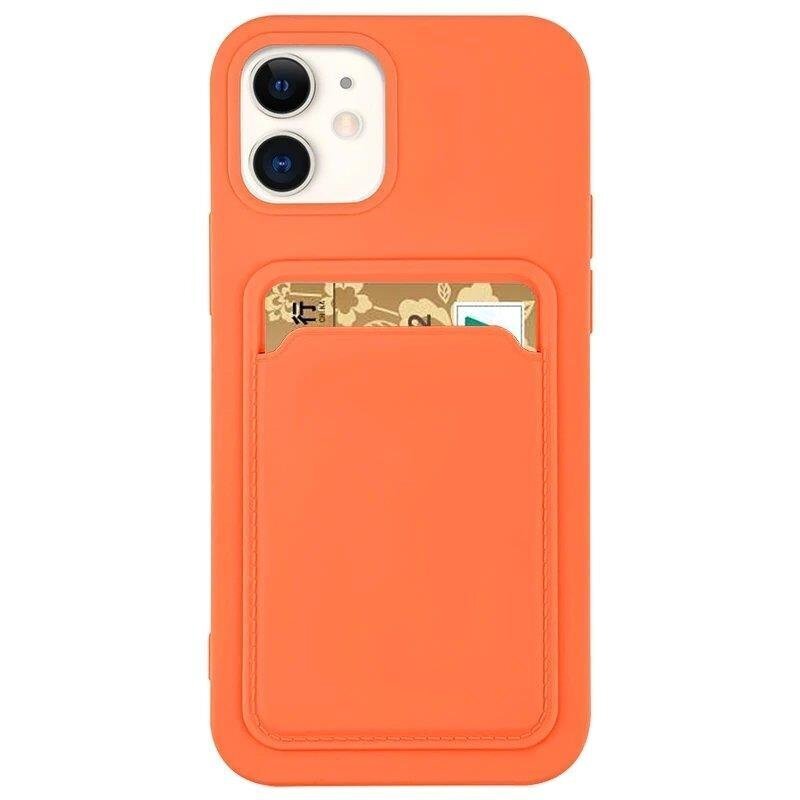 Hurtel Card Case mallille iPhone 13 Pro, oranssi hinta ja tiedot | Puhelimen kuoret ja kotelot | hobbyhall.fi