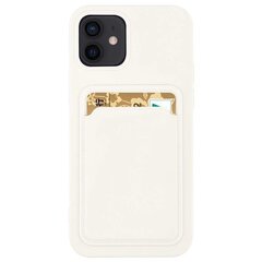 Hurtel Card Case mallille Samsung Galaxy S21+ 5G (S21 Plus 5G), valkoinen hinta ja tiedot | Puhelimen kuoret ja kotelot | hobbyhall.fi