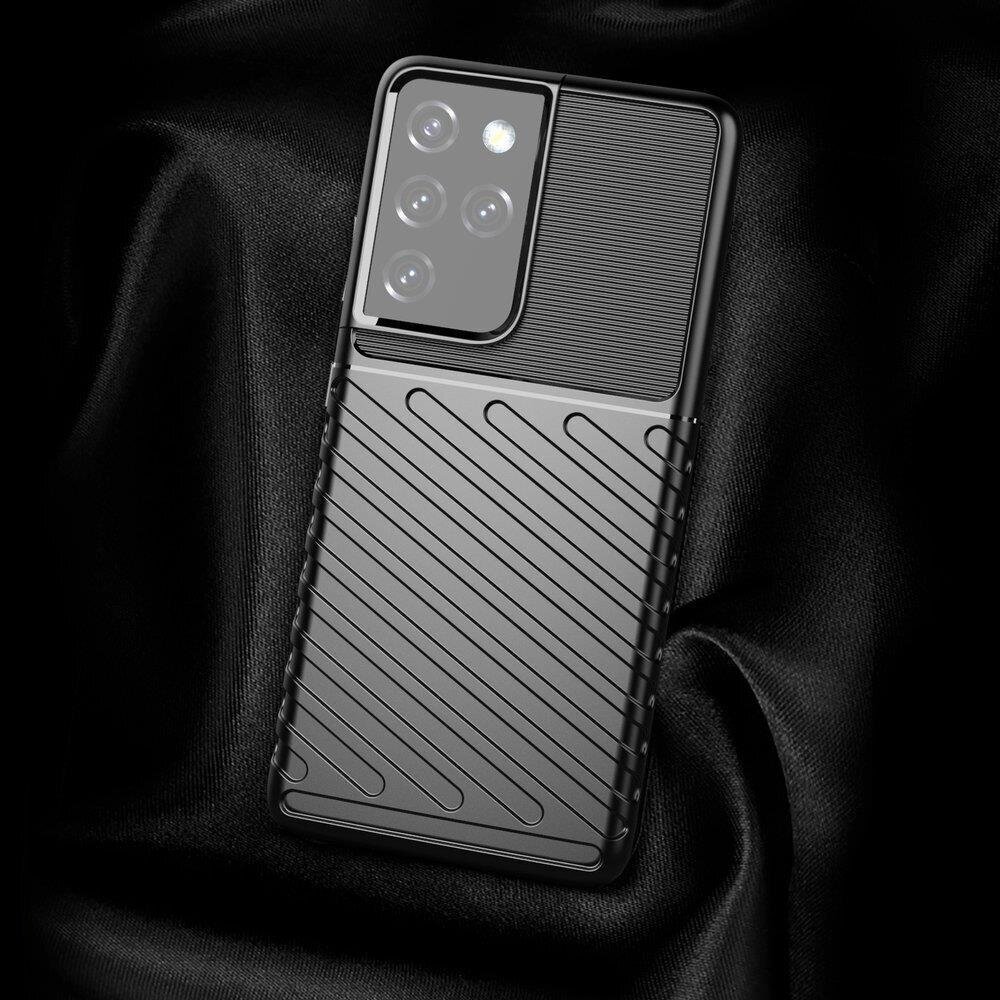 Thunder Case flexible armored cover, mallille Samsung Galaxy S22 Ultra, musta hinta ja tiedot | Puhelimen kuoret ja kotelot | hobbyhall.fi
