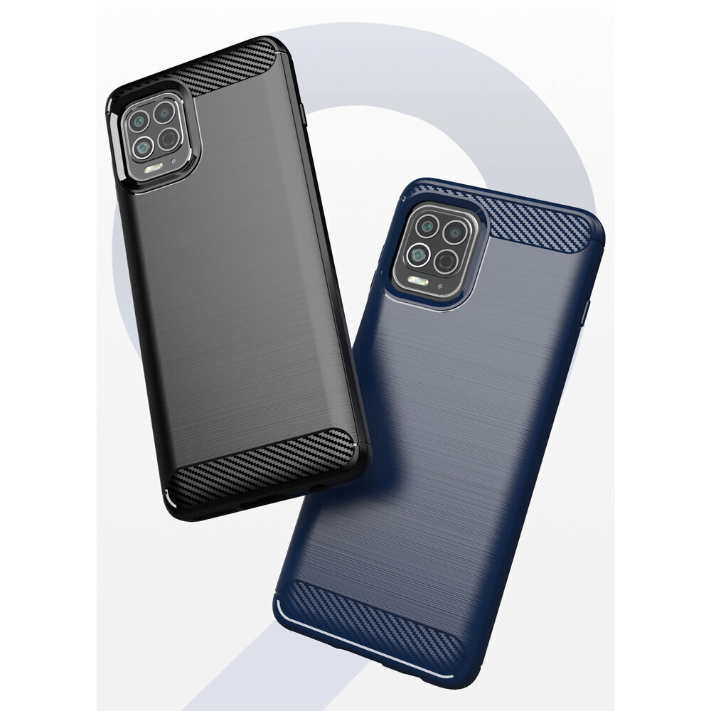 Hurtel Carbon Case mallille Motorola Moto G100 / Edge S, musta hinta ja tiedot | Puhelimen kuoret ja kotelot | hobbyhall.fi