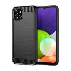 Hurtel Carbon Case mallille Samsung A03S EU (166.5), musta hinta ja tiedot | Puhelimen kuoret ja kotelot | hobbyhall.fi