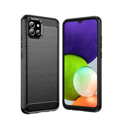 Hurtel Carbon Case mallille Samsung A03S EU (166.5), musta hinta ja tiedot | Puhelimen kuoret ja kotelot | hobbyhall.fi