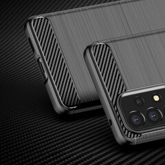 Hurtel Carbon Case mallille Samsung Galaxy A53 5G, musta hinta ja tiedot | Puhelimen kuoret ja kotelot | hobbyhall.fi