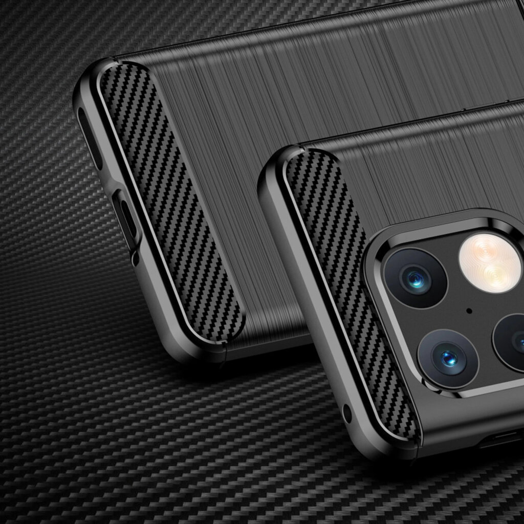 Hurtel Carbon Case mallille OnePlus 10 Pro, musta hinta ja tiedot | Puhelimen kuoret ja kotelot | hobbyhall.fi