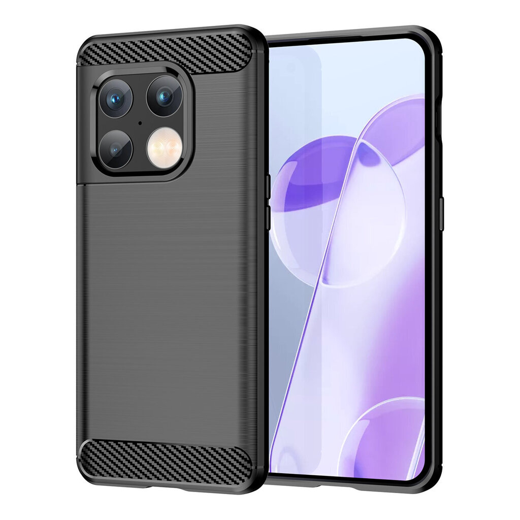 Hurtel Carbon Case mallille OnePlus 10 Pro, musta hinta ja tiedot | Puhelimen kuoret ja kotelot | hobbyhall.fi