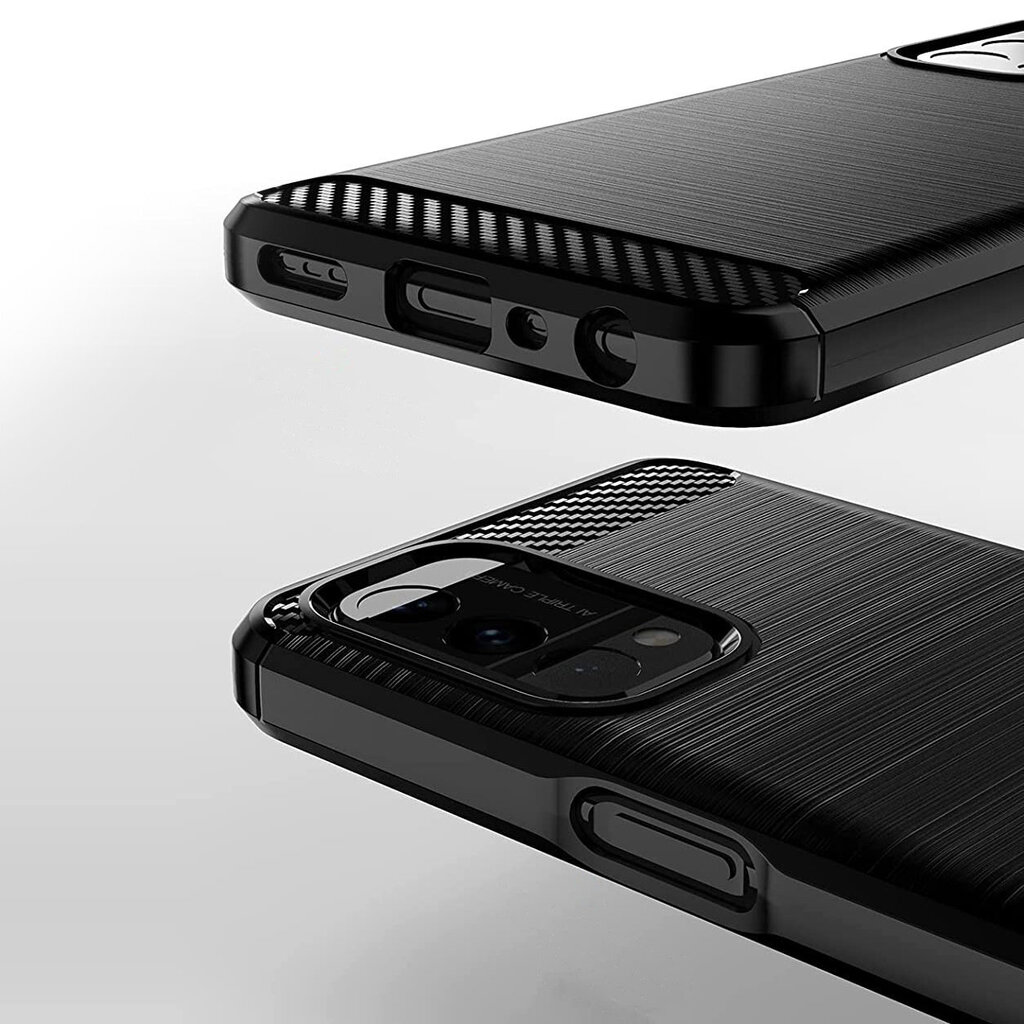 Hurtel Carbon Case mallille OnePlus Nord N200 5G, musta hinta ja tiedot | Puhelimen kuoret ja kotelot | hobbyhall.fi