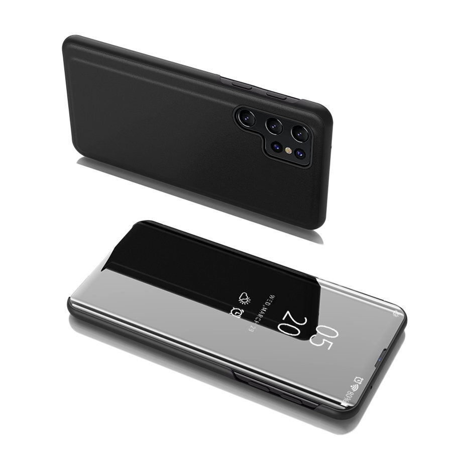 Hurtel Clear View Case mallille Samsung Galaxy S22 Ultra, musta hinta ja tiedot | Puhelimen kuoret ja kotelot | hobbyhall.fi