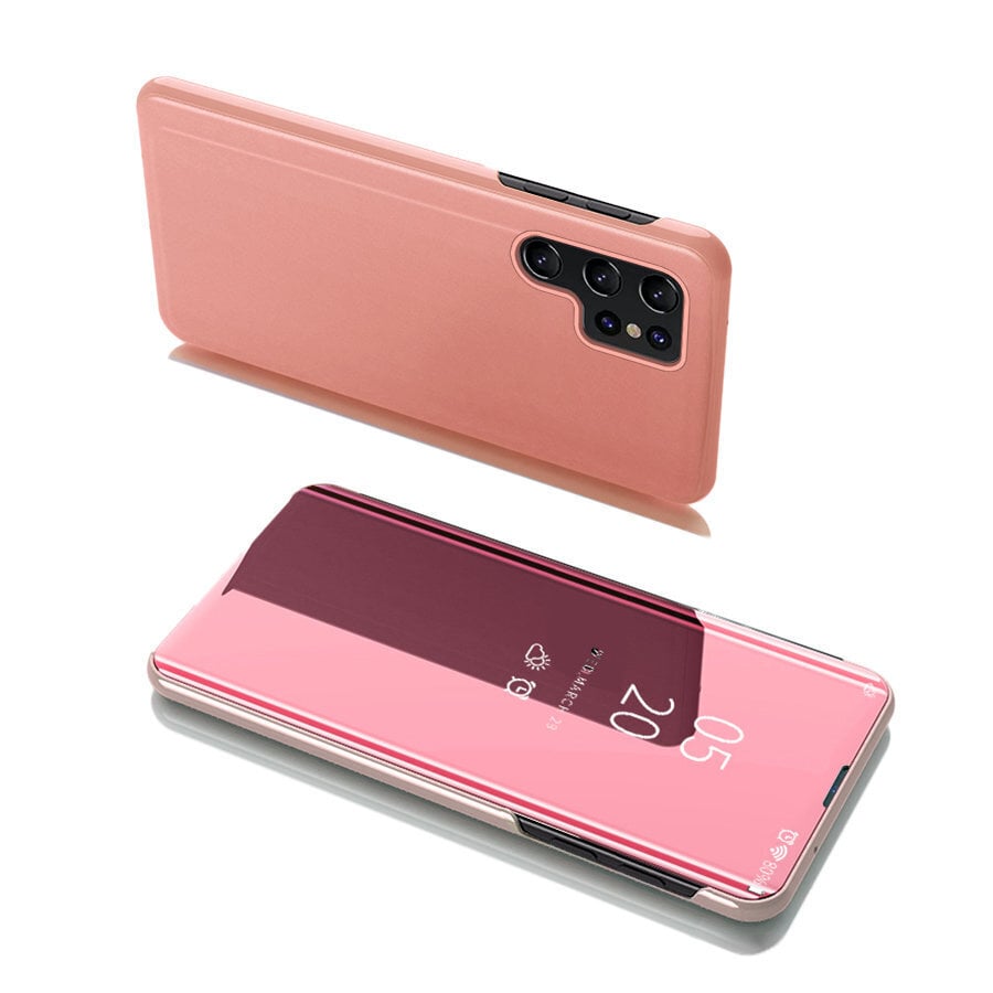 Hurtel Clear View Case mallille Samsung Galaxy S22 Ultra, pinkki hinta ja tiedot | Puhelimen kuoret ja kotelot | hobbyhall.fi