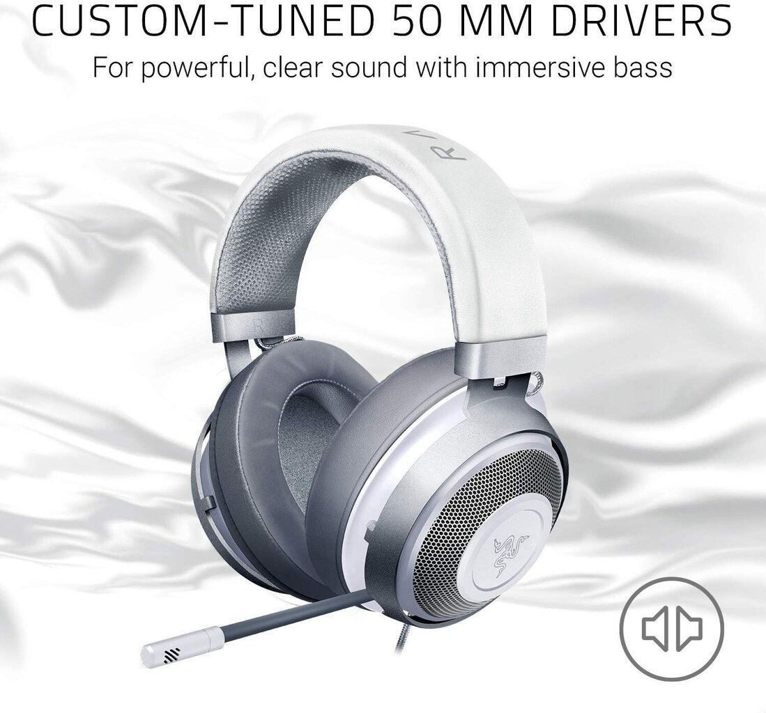 Razer Kraken Mercury White hinta ja tiedot | Kuulokkeet | hobbyhall.fi