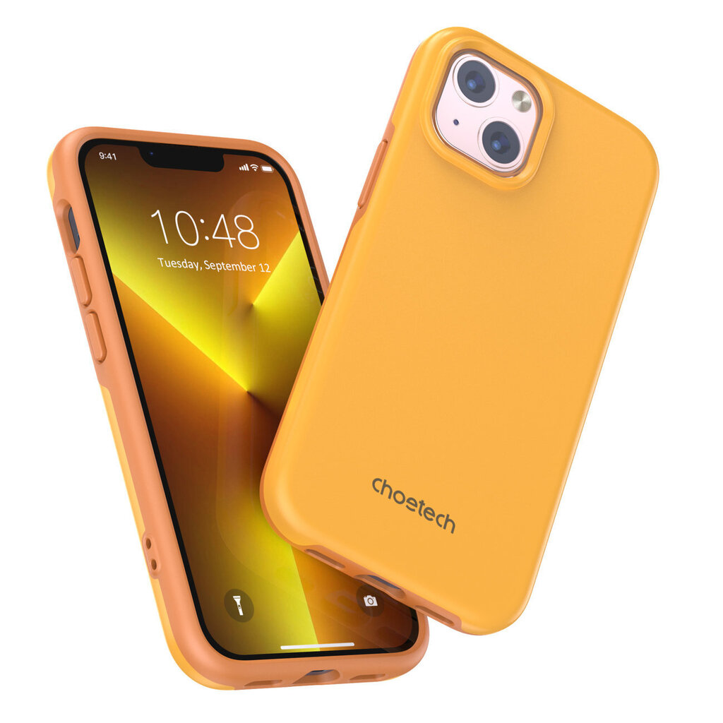 Choetech MFM Anti-drop case mallille iPhone 13 mini PC0111-MFM-YE, oranssi hinta ja tiedot | Puhelimen kuoret ja kotelot | hobbyhall.fi