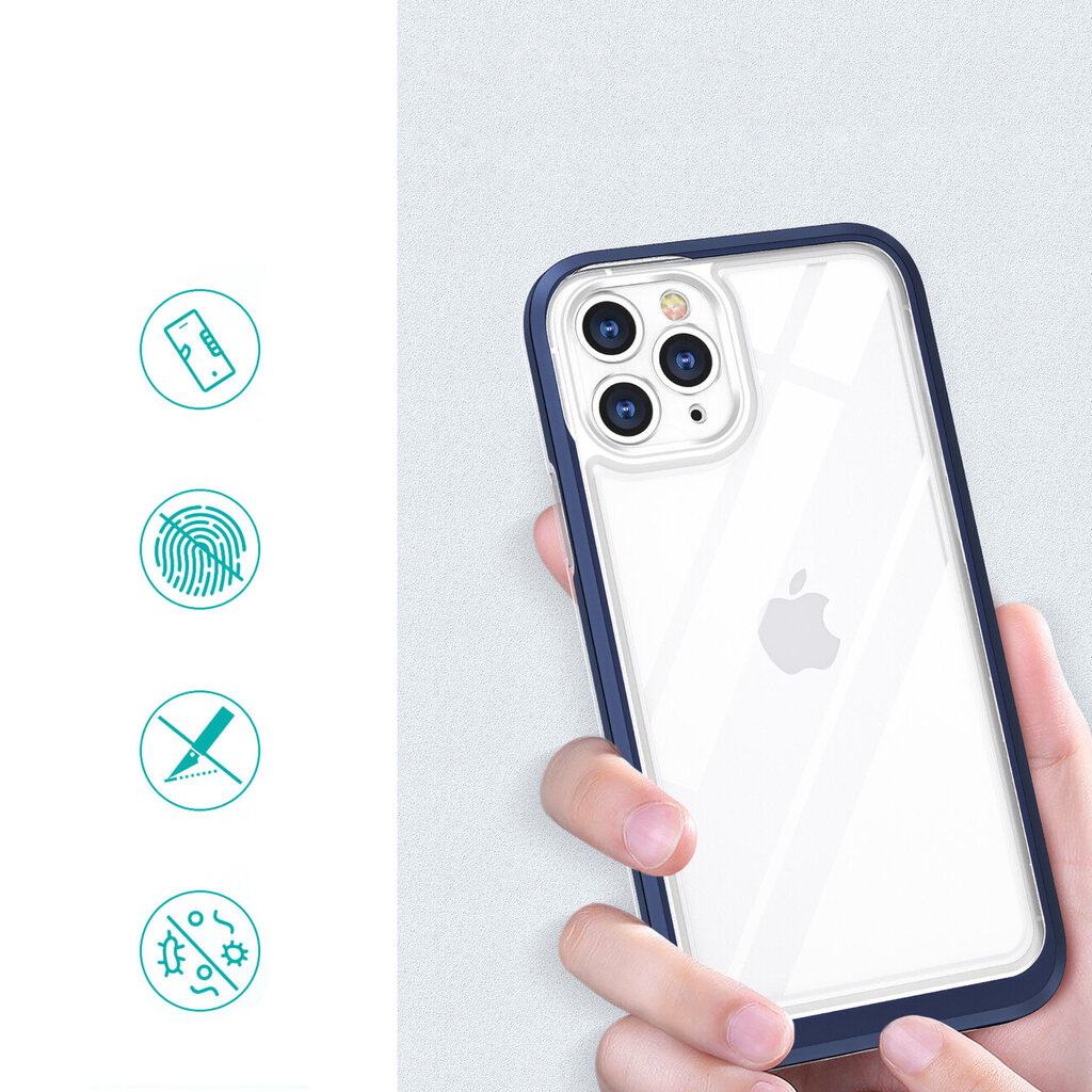 Hurtel Clear 3in1 Case mallille iPhone 11 Pro, sininen hinta ja tiedot | Puhelimen kuoret ja kotelot | hobbyhall.fi