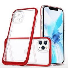 Hurtel Clear 3in1 Case mallille iPhone 11 Pro, punainen hinta ja tiedot | Puhelimen kuoret ja kotelot | hobbyhall.fi