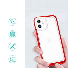 Hurtel Clear 3in1 Case mallille iPhone 12, punainen hinta ja tiedot | Puhelimen kuoret ja kotelot | hobbyhall.fi