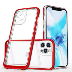 Hurtel Clear 3in1 Case mallille iPhone 12 Pro Max, punainen hinta ja tiedot | Puhelimen kuoret ja kotelot | hobbyhall.fi